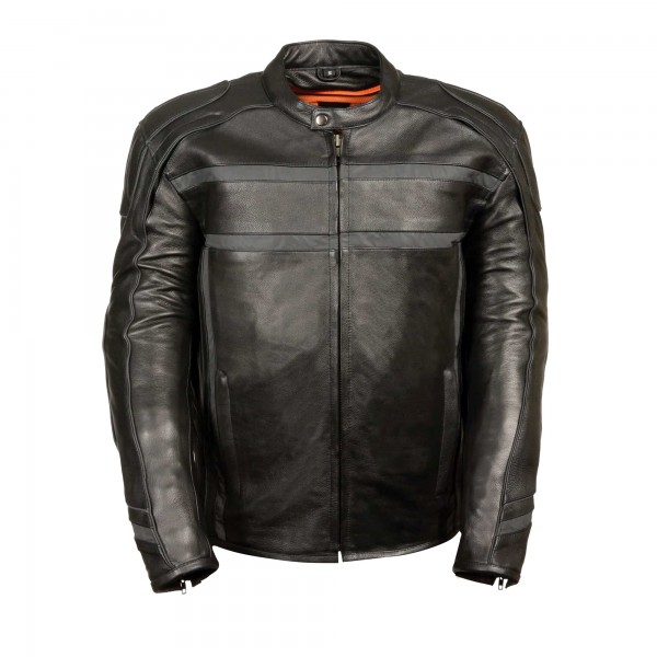 Men’s Reflective Band & Piping Scooter Jacket