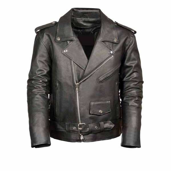 Men’s Classic Side Lace Police M/C Jacket – Ta...